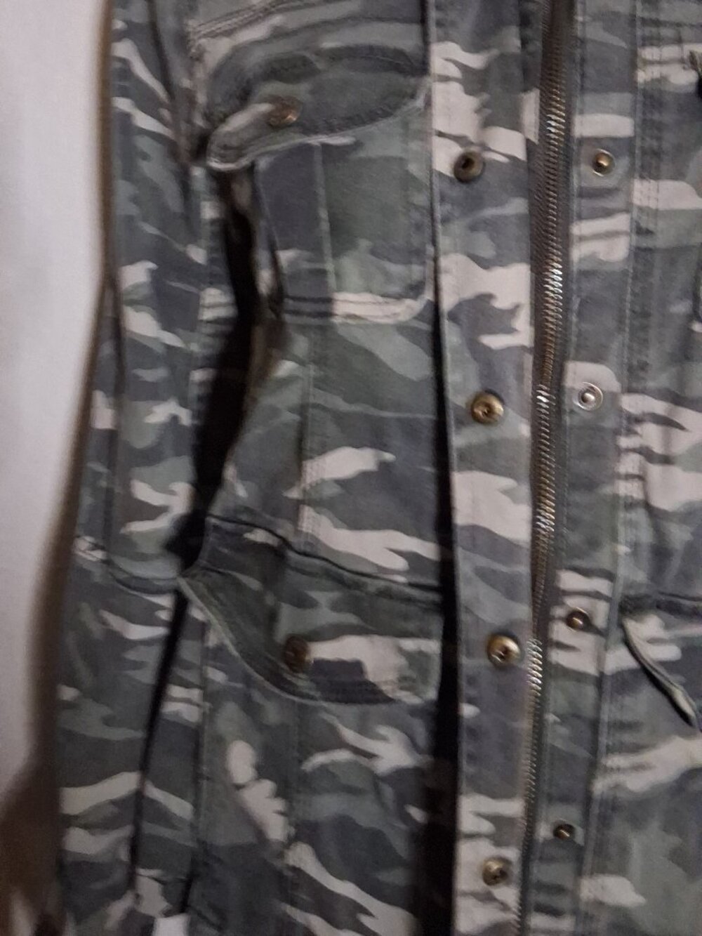 Kensie Women’s Camo Jacket — Cotton Stretch Blend, Size Medium - Picture 3 of 13